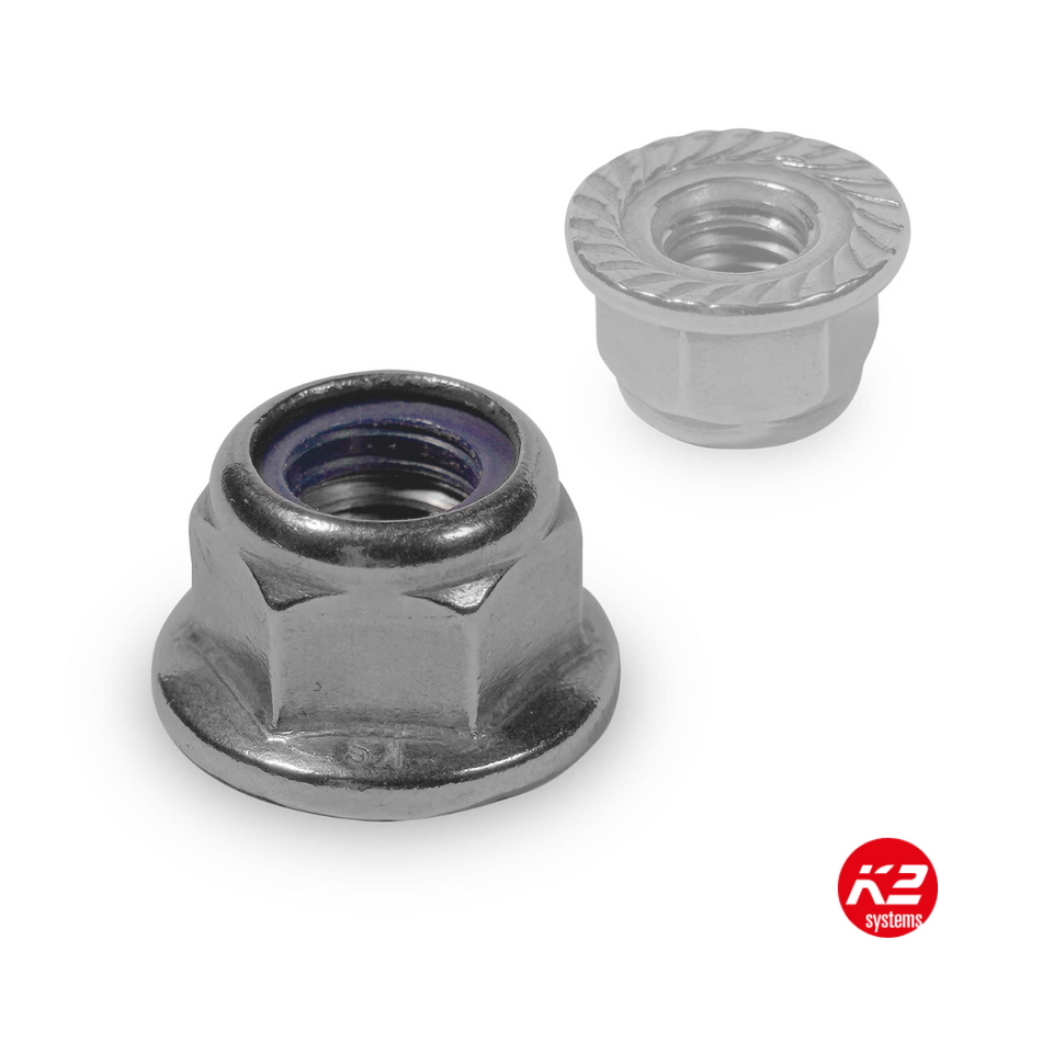 Fixings - Nuts Self-locking Hexagon Nut Serration M8