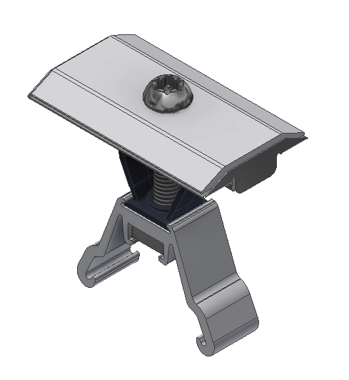 ValkAce - Panel clamp middle Silver