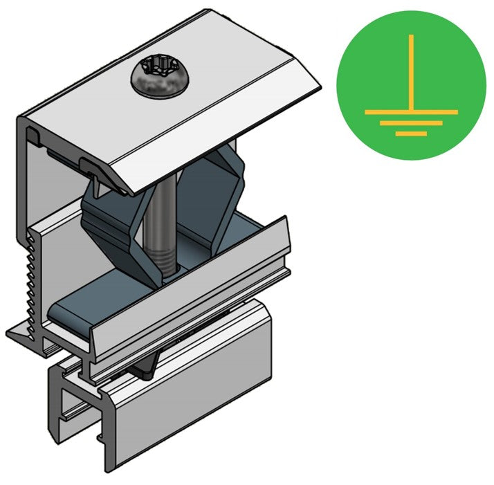 Valk End Panel Clamp Alu Profile 28-50mm