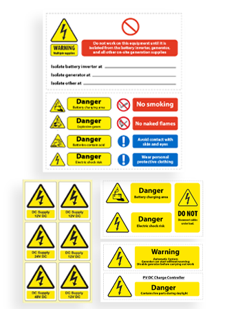 Customark Battery Hazard Label Pack