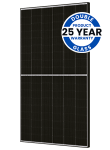 JA Solar 440W N-type Double Glass Bifacial Mono LB with MC4 connectors (Black Frame)