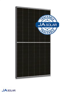 455W N-type Double Glass Bifacial LB Traceable with MC4 connectors (Black Frame)