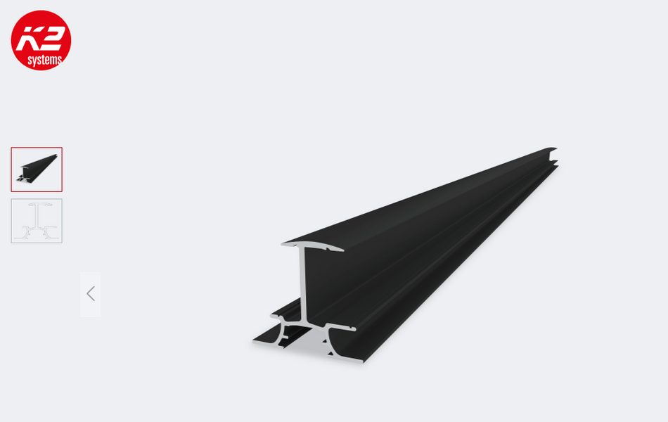 Rail - InsertionRail 2.0 - 40; 5.70 m Black