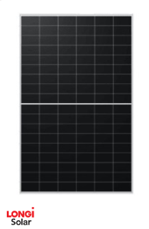 Longi 490W Hi-MO X10 Explorer, Double Glass Bifacial TOPCon, 54 Cell, Black Frame, MC4-EVO2